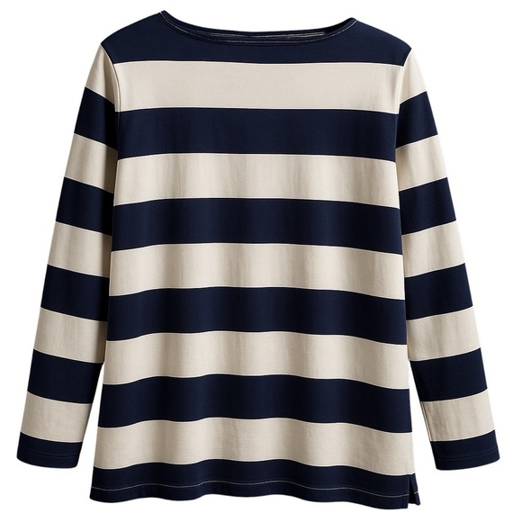 J. Crew Women’s Long Sleeve Blue/White Striped Shirt Size XS 100% Cotton Shirt - Picture 3 of 3